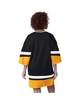 Starter Women's Black Pittsburgh Steelers Slap Shot 3/4 Sleeve Sneaker Dress