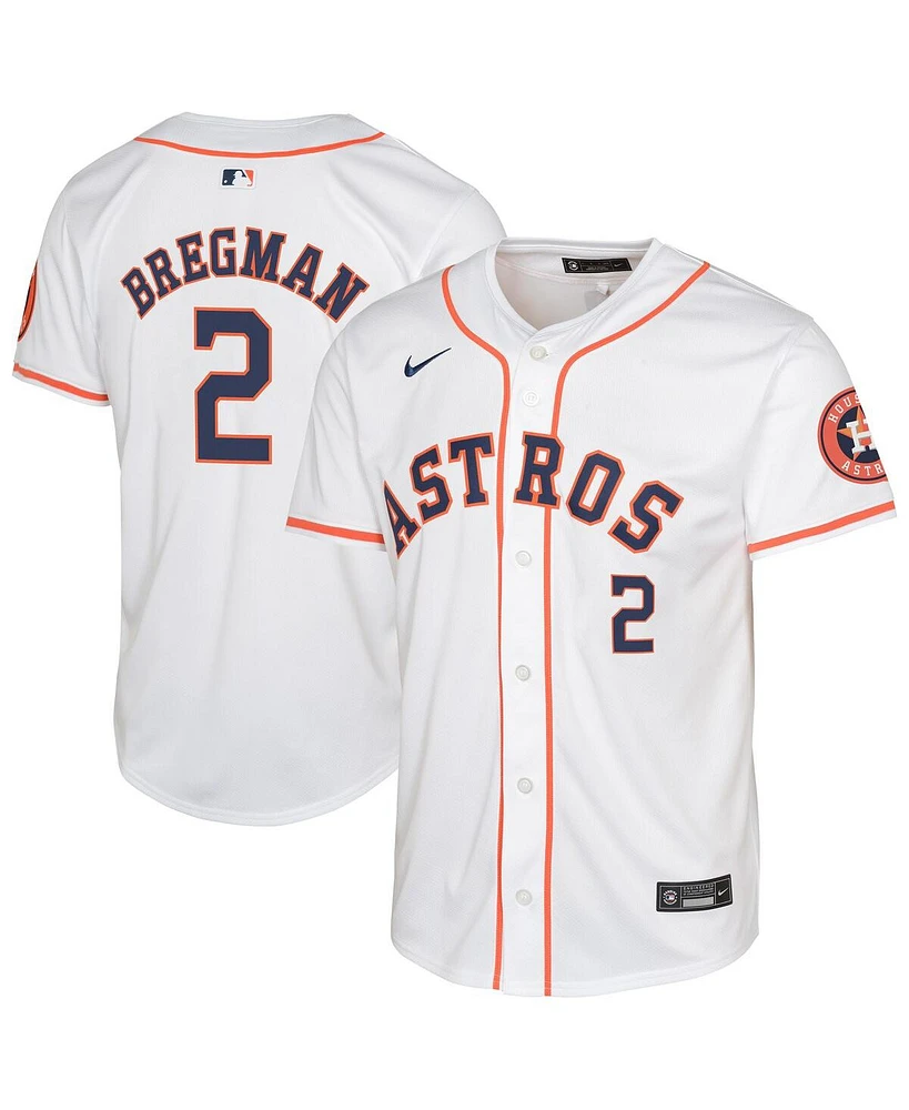 Nike Big Boys and Girls Alex Bregman White Houston Astros Home Limited Jersey