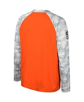 Colosseum Big Boys and Girls Orange/Camo Oklahoma State Cowboys Oht Military Appreciation Dark Star Raglan Long Sleeve T-Shirt