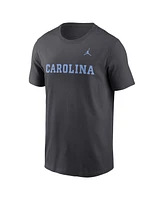 Jordan Men's Anthracite North Carolina Tar Heels Primetime Wordmark T-Shirt