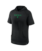 Fanatics Men's Black Austin Fc Match Raglan Short Sleeve Pullover Hoodie