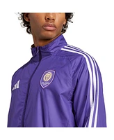 Adidas Men's Purple/White Orlando City Sc 2025 Anthem Reversible Full-Zip Jacket