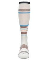 MeMoi Women's Unisex Multi-Striped Cotton Blend 15-20mmHg Graduated Compression Socks UOY06868