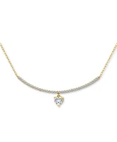 Giani Bernini Cubic Zirconia Heart Pendant Necklace (2-1/20 ct. t.w.) Sterling Silver, 16" + 2" extender