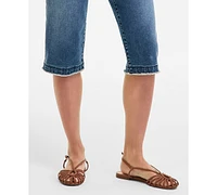 Democracy Women's "Ab" Solution Skimmer Frayed Cropped Jeans