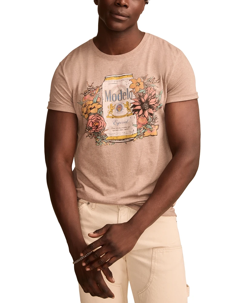 Lucky Brand Men's Modelo Flowers Classic-Fit Graphic T-Shirt