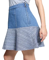 Guess Women's Elsie Mixed Media Skirt
