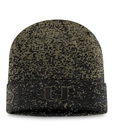 Top of the World Men's Olive/Black Miami Hurricanes Cuffed Knit Two-Tone Hat
