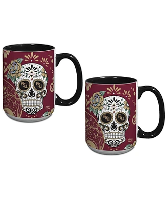 Indigo Falls Florida State Seminoles Dia De Los Muertos Mug, Set of 2
