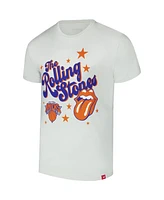 Sportiqe Men's and Women's White Rolling Stones x Golden State Warriors Bingham Collab T-Shirt