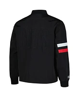 The Wild Collective Men's and Women's Black Chicago Bulls Stitch Applique Full-Zip Bomber Jacket