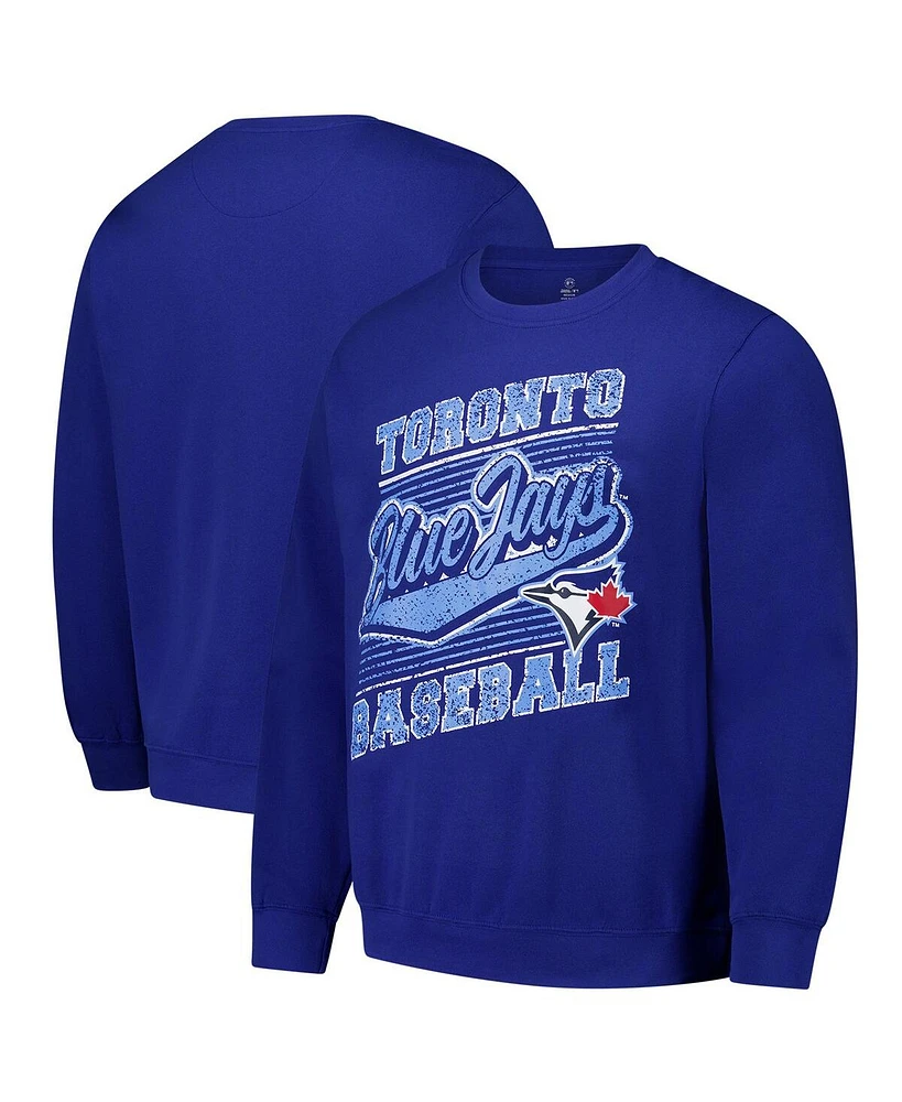 Stitches Men's Royal Toronto Blue Jays Pullover Sweatshirt