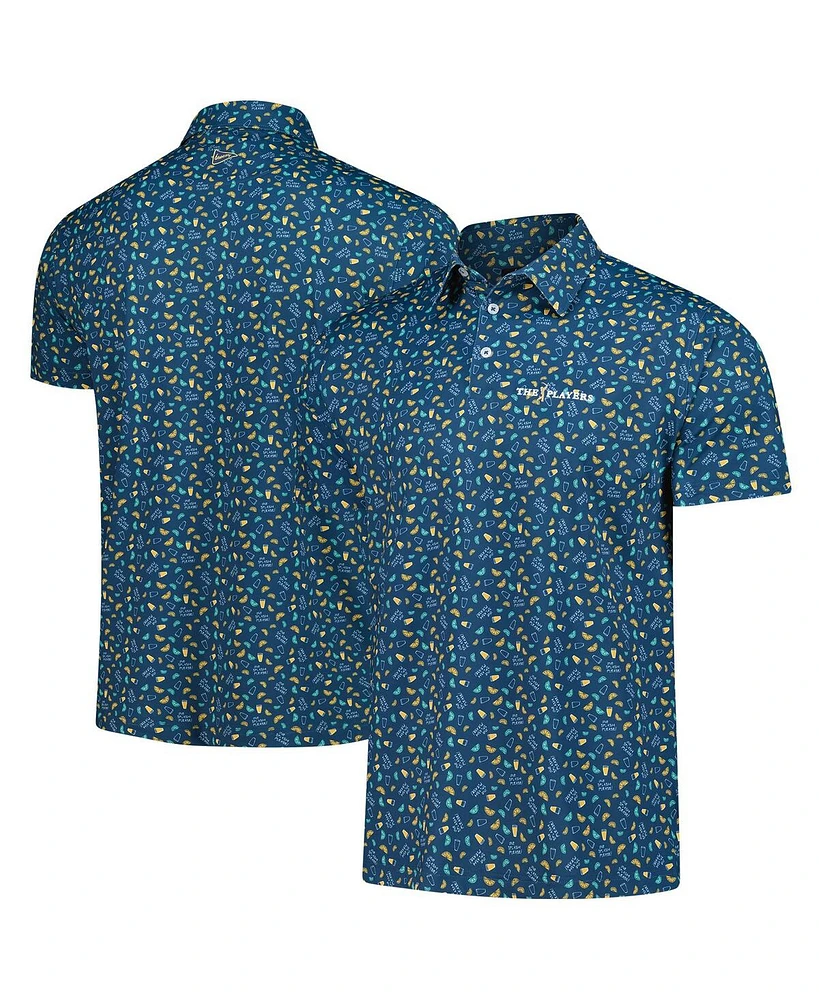 Breezy Golf Men's Navy The Players One Splash Please Polo Shirt