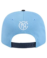 New Era Men's Sky Blue/Navy New York City Fc 2025 Jersey Hook 9SEVENTY Stretch-Snap Hat