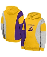 Outerstuff Big Boys and Girls Gold Los Angeles Lakers Ace the Hole Pullover Hoodie