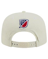 New Era Men's Cream Fc Dallas 2025 Kickoff Snapback Golfer Hat