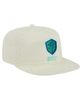 New Era Men's Cream Seattle Sounders Fc 2025 Kickoff Snapback Golfer Hat