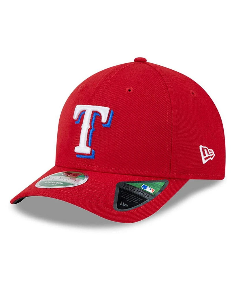 New Era Men's Red Texas Rangers Player Replica 9FORTY Adjustable Hat