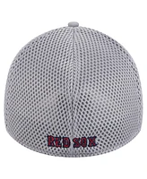 New Era Men's Gray Boston Red Sox Linear 39THIRTY Flex-Fit Hat