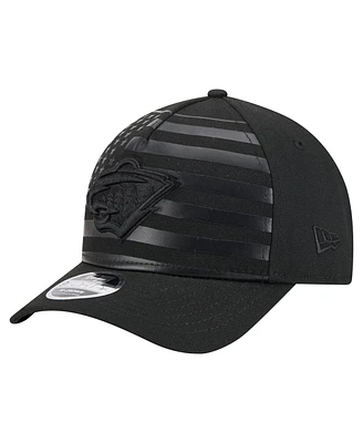 New Era Men's Black Minnesota Wild Game Day Stealth Flag 9FORTY A-Frame Adjustable Hat