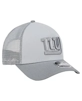 New Era Men's Gray New York Giants Domain A-Frame Trucker 9FORTY Adjustable Hat