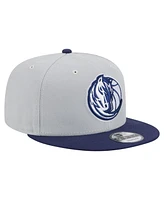 New Era Men's Gray/Navy Dallas Mavericks Color Pack 2-Tone 9FIFTY Snapback Hat