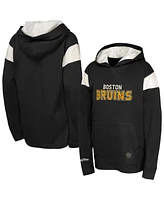 Mitchell & Ness Men's Black Boston Bruins Thermal Lightweight Pullover Hoodie