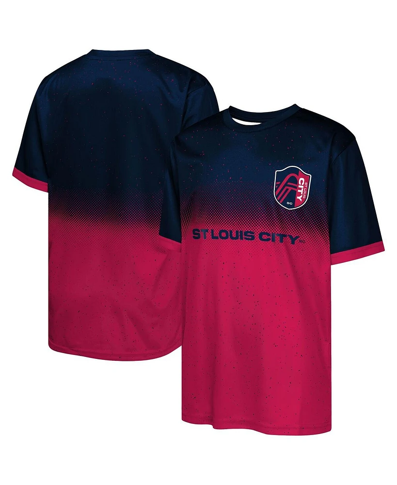 Outerstuff Big Boys and Girls Navy St. Louis City Sc Stalwart Defender T-Shirt