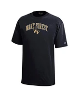 Champion Big Boys and Girls Black Wake Forest Demon Deacons Arch Over Logo T-Shirt