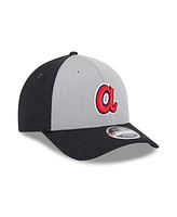 New Era Men's Navy/Gray Atlanta Braves 2025 Batting Practice 9FORTY M-Crown Adjustable Hat