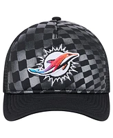 New Era Men's Black Miami Dolphins Gradient 9FORTY Adjustable Hat