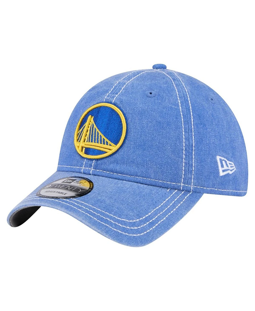 New Era Men's Royal Golden State Warriors Pigment Dyed 9TWENTY Adjustable Hat