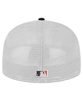 New Era Men's Black San Francisco Giants Team Color 59FIFTY Trucker Fitted Hat