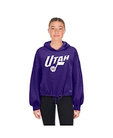 New Era Women's Purple Utah Jazz 2024/25 City Edition Cropped Pullover Hoodie