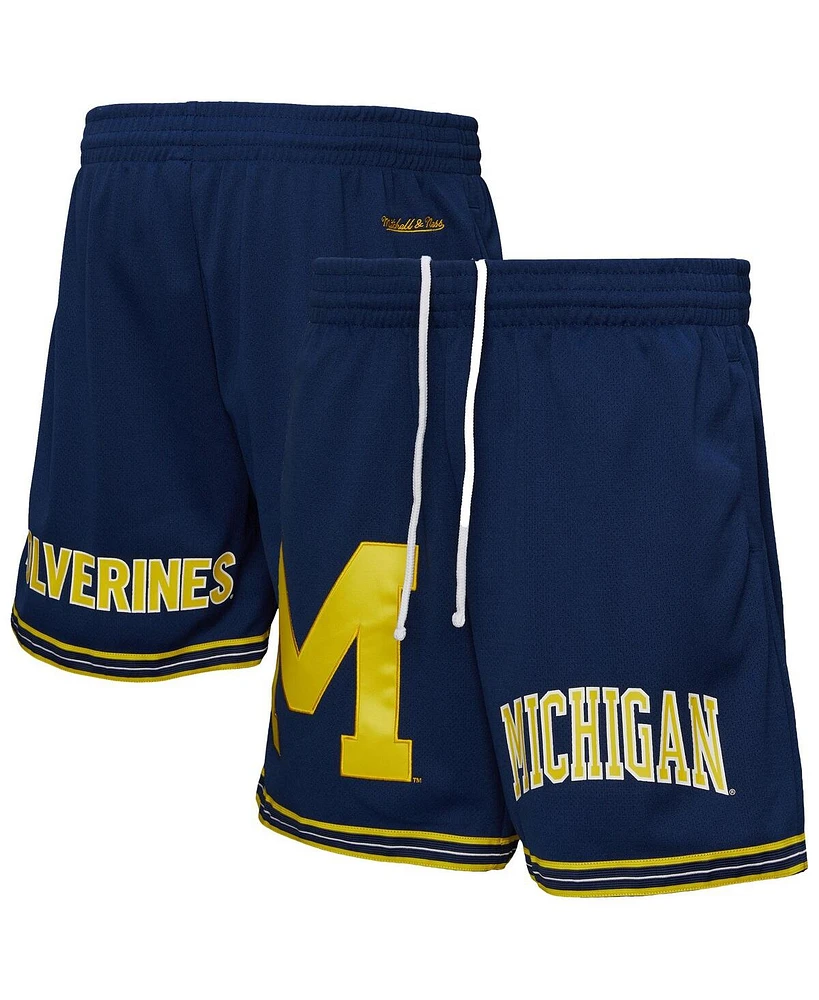Mitchell & Ness Men's Navy Michigan Wolverines Team Origins Mesh Shorts