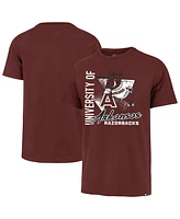'47 Brand Men's Crimson Arkansas Razorbacks Side Arm Franklin T-Shirt
