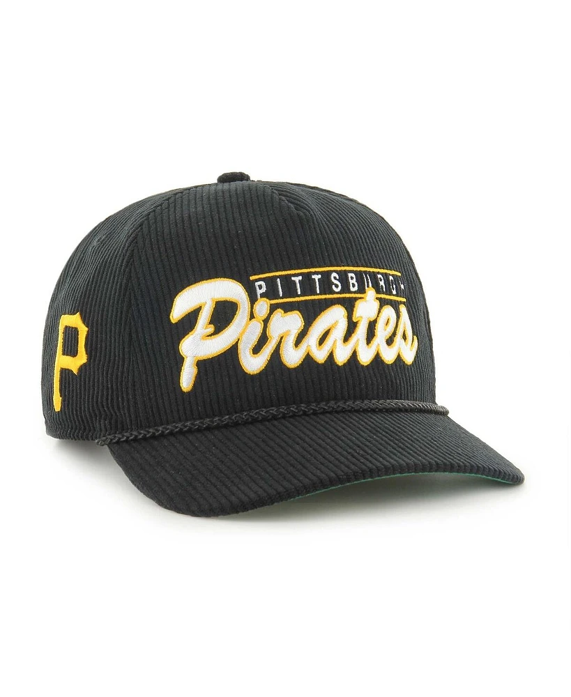 '47 Brand Men's Black Pittsburgh Pirates Corduroy Hitch Adjustable Hat
