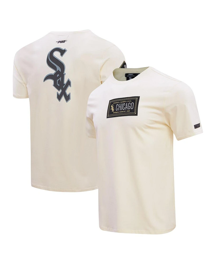 Pro Standard Men's Cream Chicago White Sox Club Member Badge T-Shirt