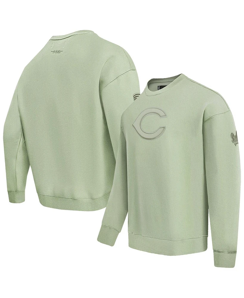 Pro Standard Men's Green Cincinnati Reds Neutral Drop Shoulder Pullover Sweatshirt