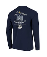 Image One Men's Navy Notre Dame Fighting Irish Comfort Colors Campus Nights Long Sleeve T-Shirt