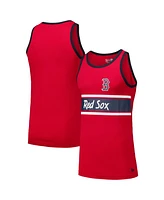 New Era Men's Red Boston Sox Jersey Ringer Tank Top