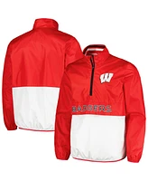 G-iii Sports by Carl Banks Men's Red Wisconsin Badgers Cornerman Half-Zip Top