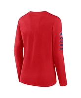 Fanatics Women's Red Chicago Cubs Team Long Sleeve T-Shirt