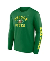 Fanatics Men's Apple Green Oregon Ducks Modern Arch 2-Hit Long Sleeve T-Shirt