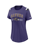 Nike Women's Purple Baltimore Ravens Historic Slub Fashion T-Shirt