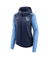 Nike Women's Navy/Light Blue Tampa Bay Rays Authentic Collection Baseball Performance Full-Zip Hoodie
