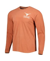 Image One Men's Texas Orange Longhorns Circle Campus Scene Long Sleeve T-Shirt