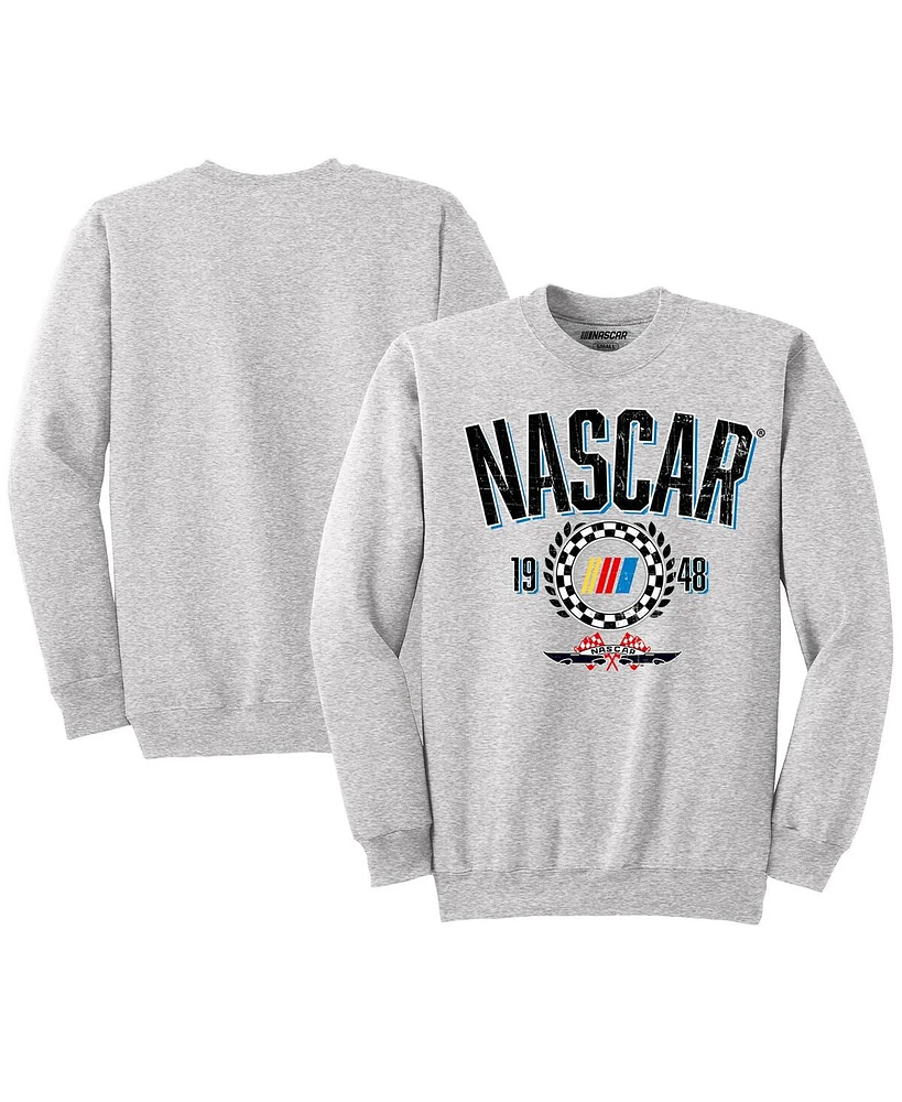 Nascar Classics Men's Heather Gray Team Pullover Sweatshirt