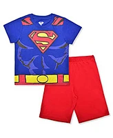 Children's Apparel Network Preschool Blue Superman T-Shirt and Shorts Set
