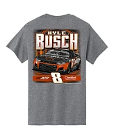Richard Childress Racing Team Collection Men's Heather Gray Kyle Busch Cheddar's Car T-Shirt